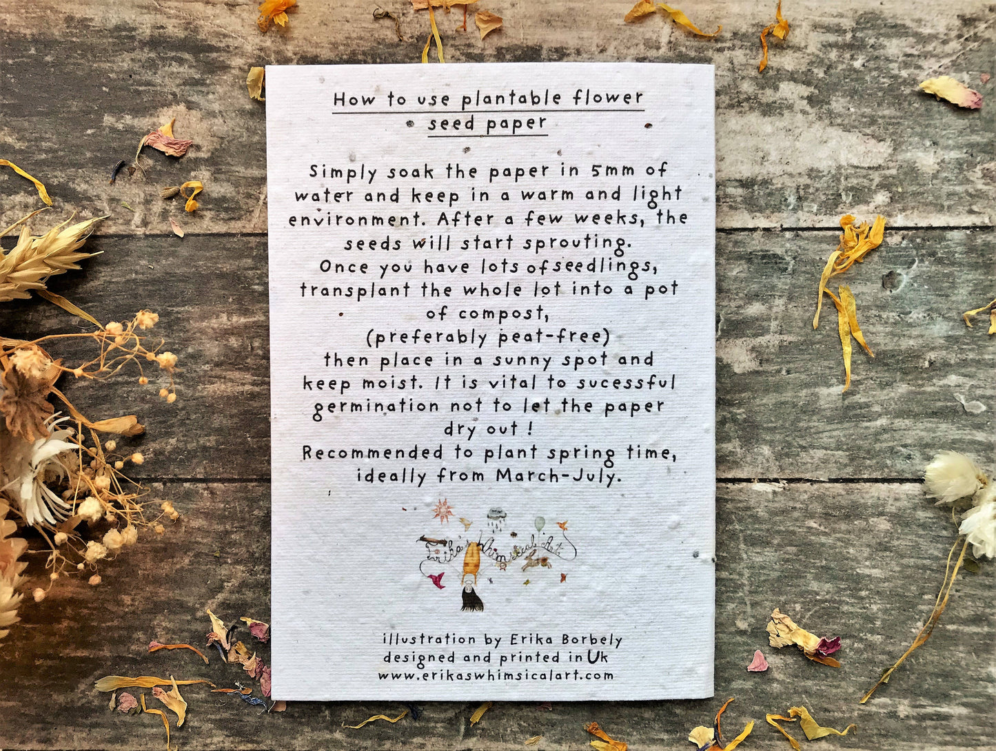 Plantable Seed Paper Happy Birthday Mum Card