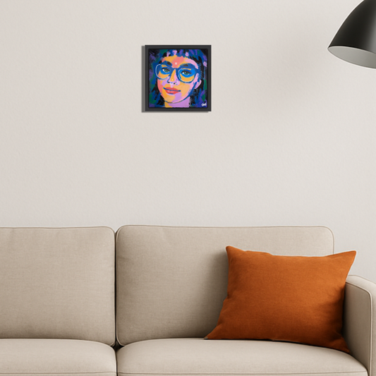 Aoba - Original Framed Painting (20cm x 20cm) with Greeting Card & Gift Box