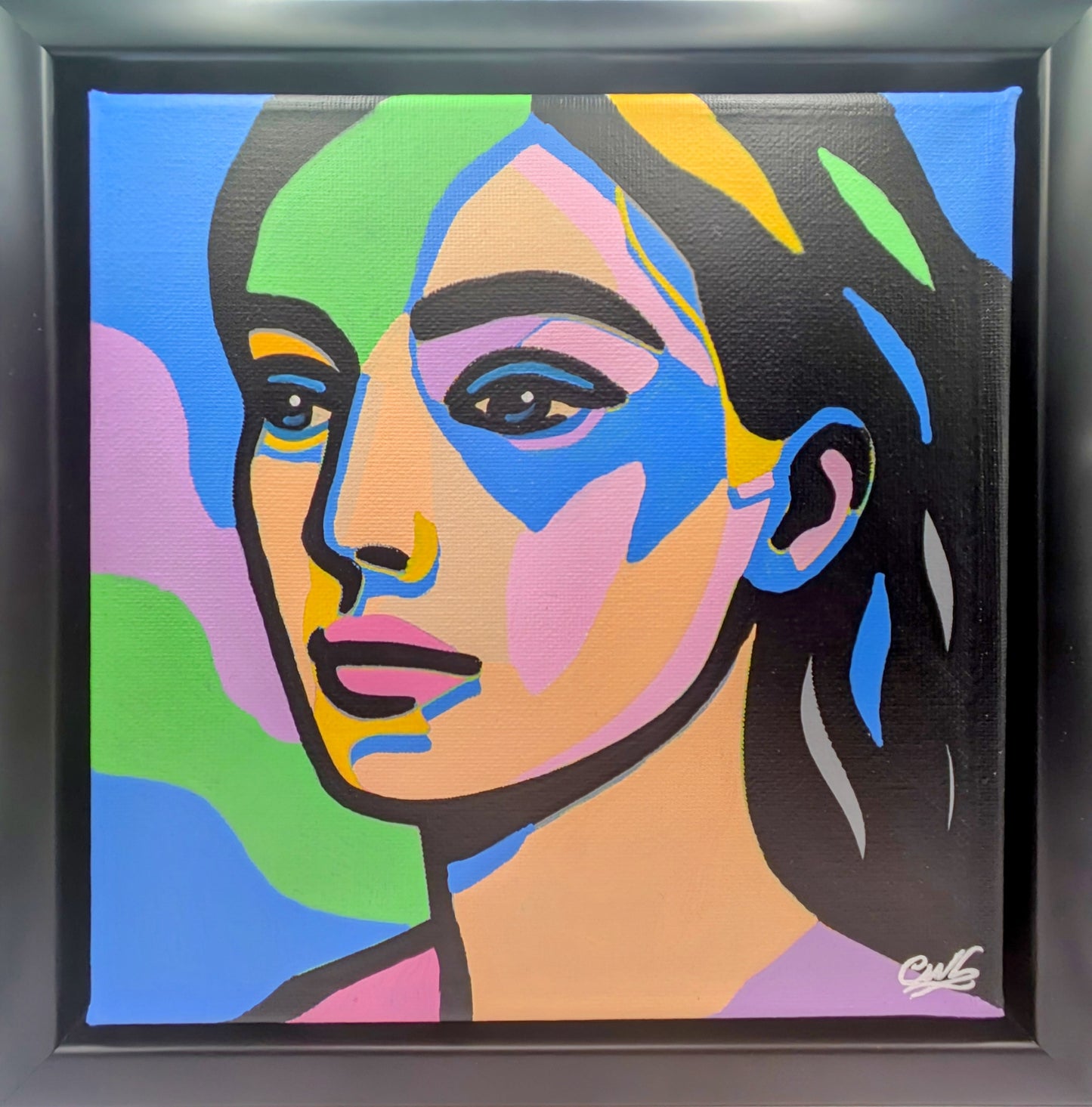 Her Still Light - Original Framed Painting (20cm x 20cm) with Greeting Card & Gift Box