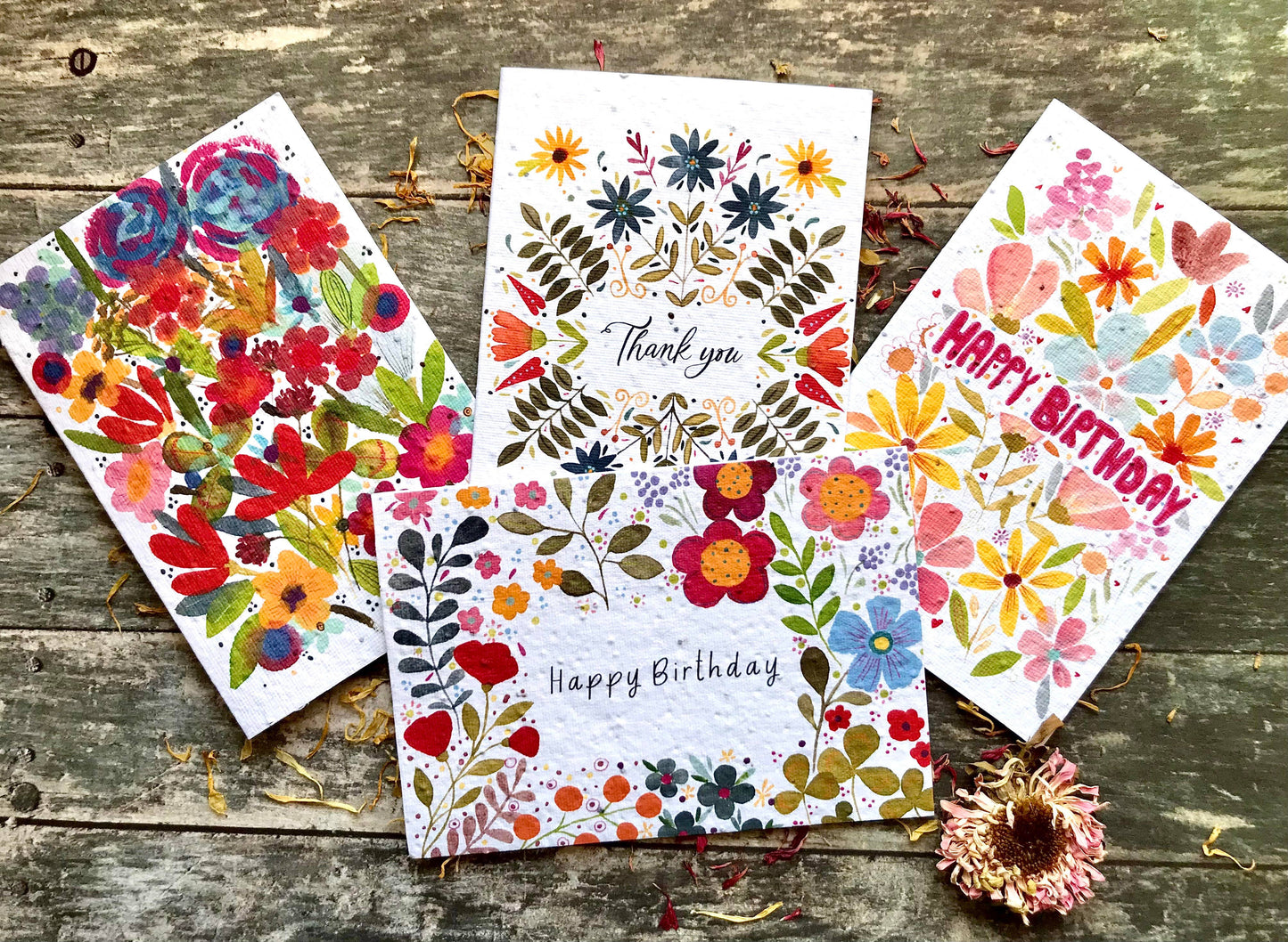 Plantable Seed Paper Thank You Card, Blank Inside