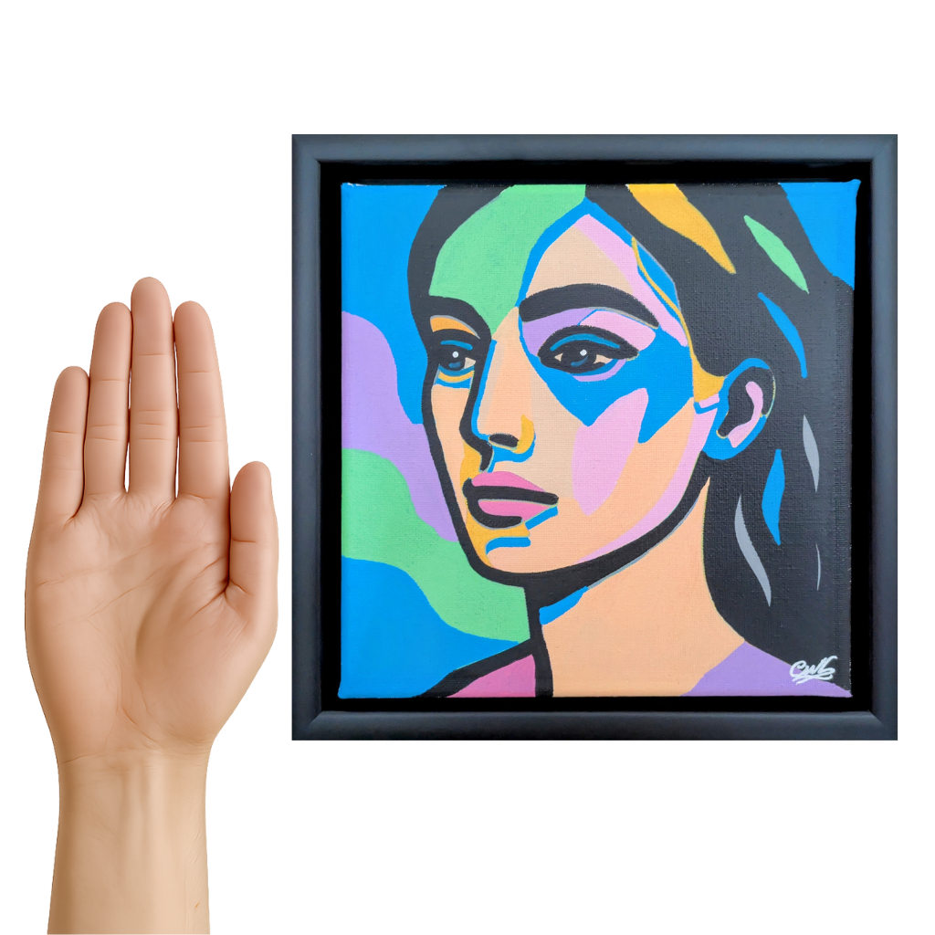 Her Still Light - Original Framed Painting (20cm x 20cm) with Greeting Card & Gift Box