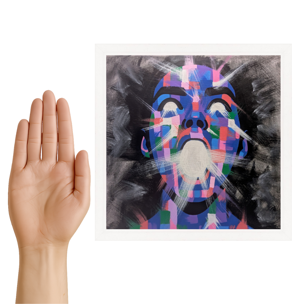 Release - Original Framed Painting (20cm x 20cm) with Greeting Card & Gift Box