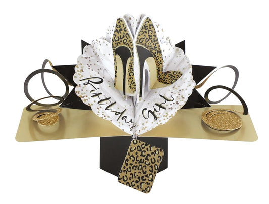 Birthday Leopard Heels - Pop-Up Greeting Card
