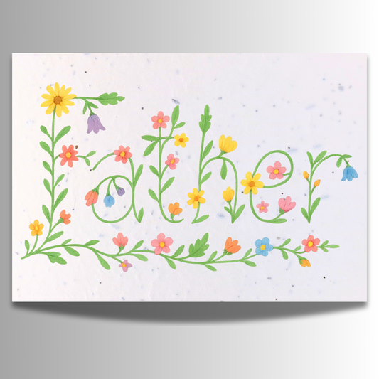 Plantable Seed Card – Floral Father [Blank inside]