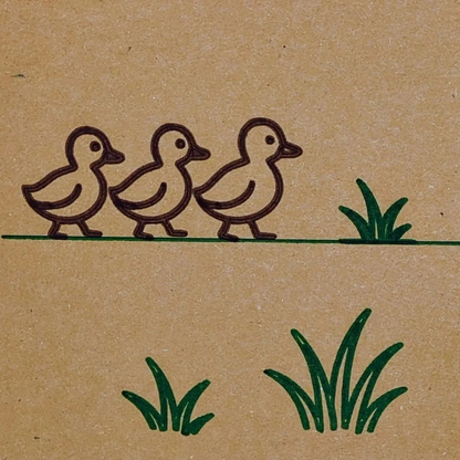 Felt Tip Drawn Love Follows Card (5.7 x 5.7 in)