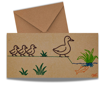 Felt Tip Drawn Love Follows Card (5.7 x 5.7 in)