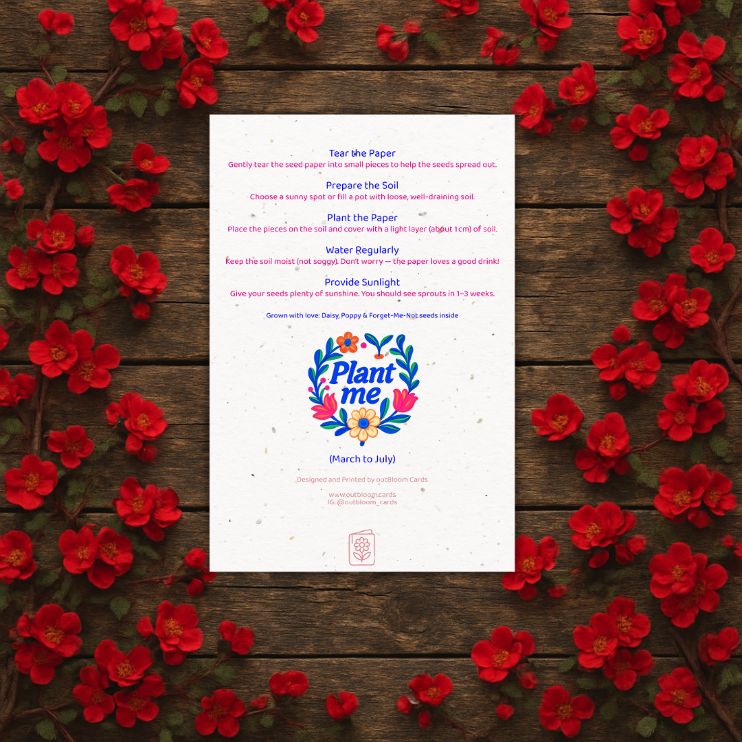 Plantable Seed Card – Floral Rhapsody [Blank inside]