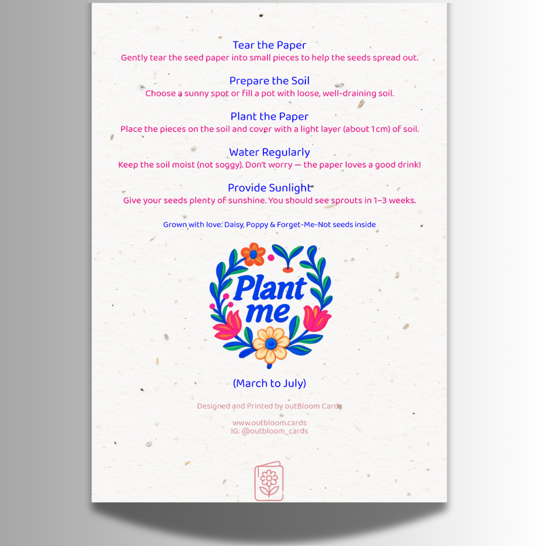 Plantable Seed Card – Floral Rhapsody [Blank inside]